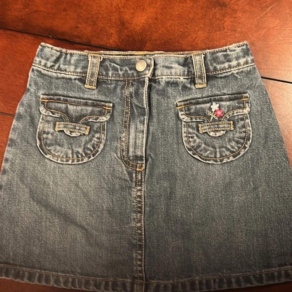 Gymboree Chelsea Girl Denim Embroidered Skort Size 5